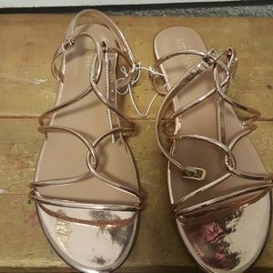 Rose gold sandals